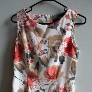 Connected Brand Floral Casual Sleeveless Sheath Dress